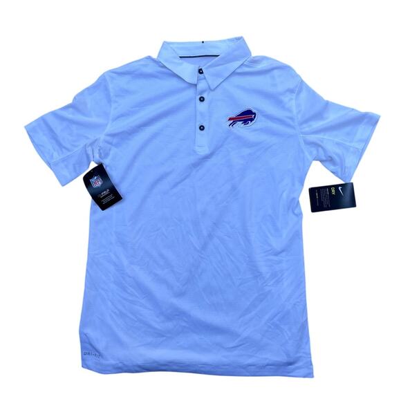 Nike DriFit Men's On Field Apparel Buffalo Bills Polo Shirt NWT Size S - Picture 1 of 5
